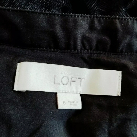 ANN TAYLOR LOFT BLACK PARTY SKIRT SZ S 6 - Picture 4 of 5